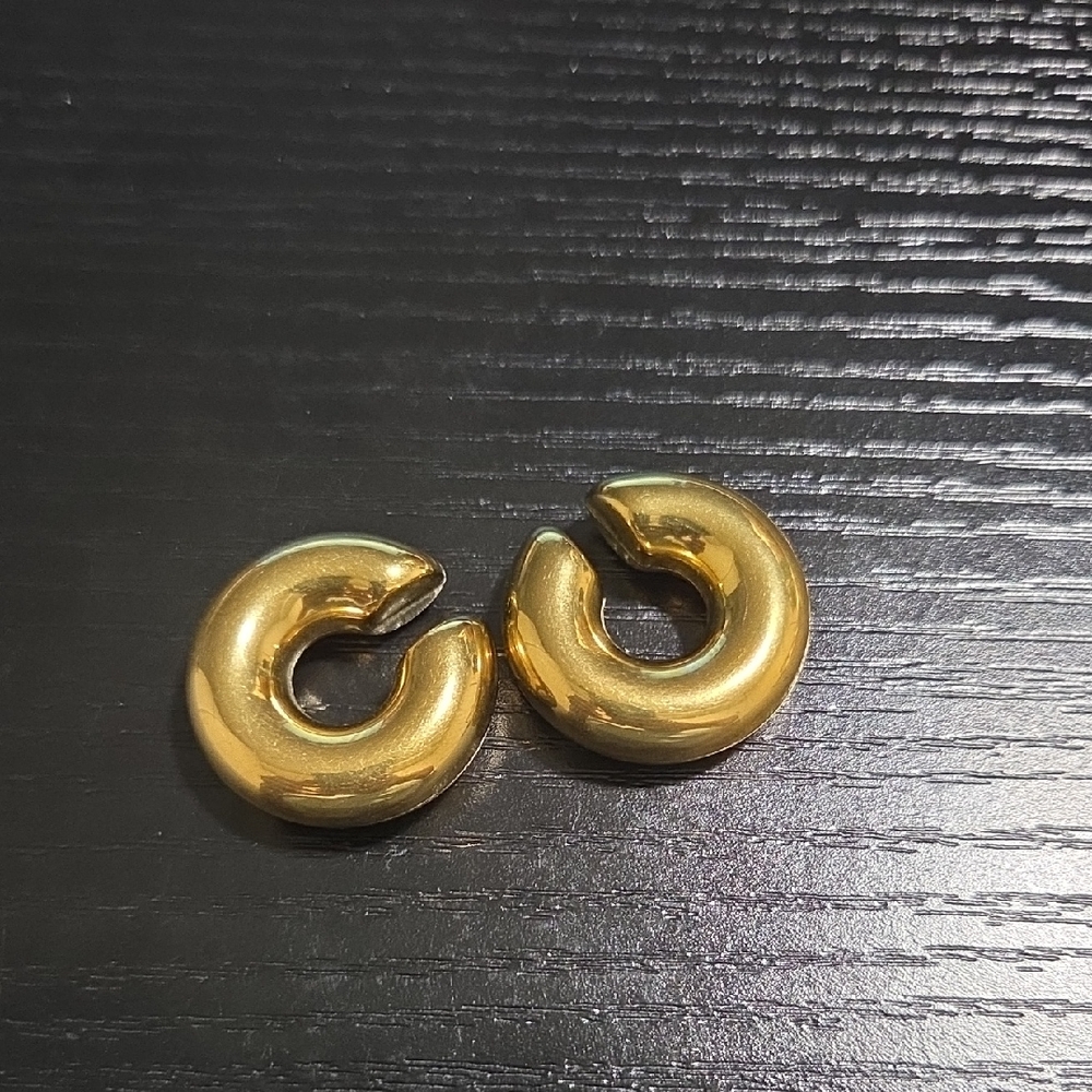 Stainless Steel Streetwear Chunky Ear Cuffs